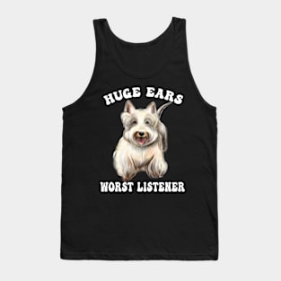 Scottish Terrier Huge Ears Worst Listener Tank Top